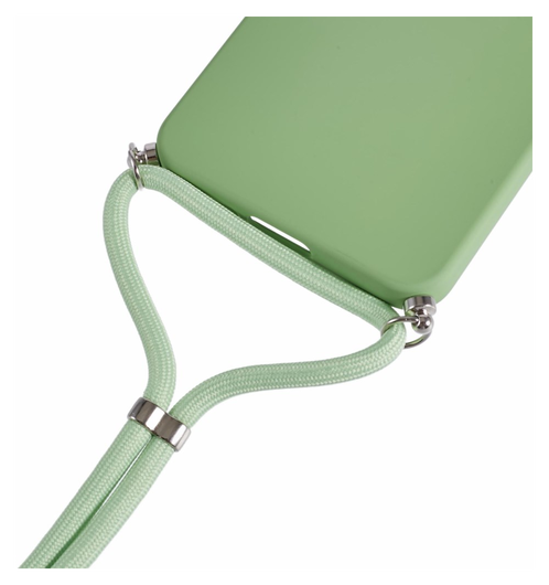 Samsung Galaxy S25 Hoesje met Koord en Camera Bescherming Back Cover Matcha afbeelding 8