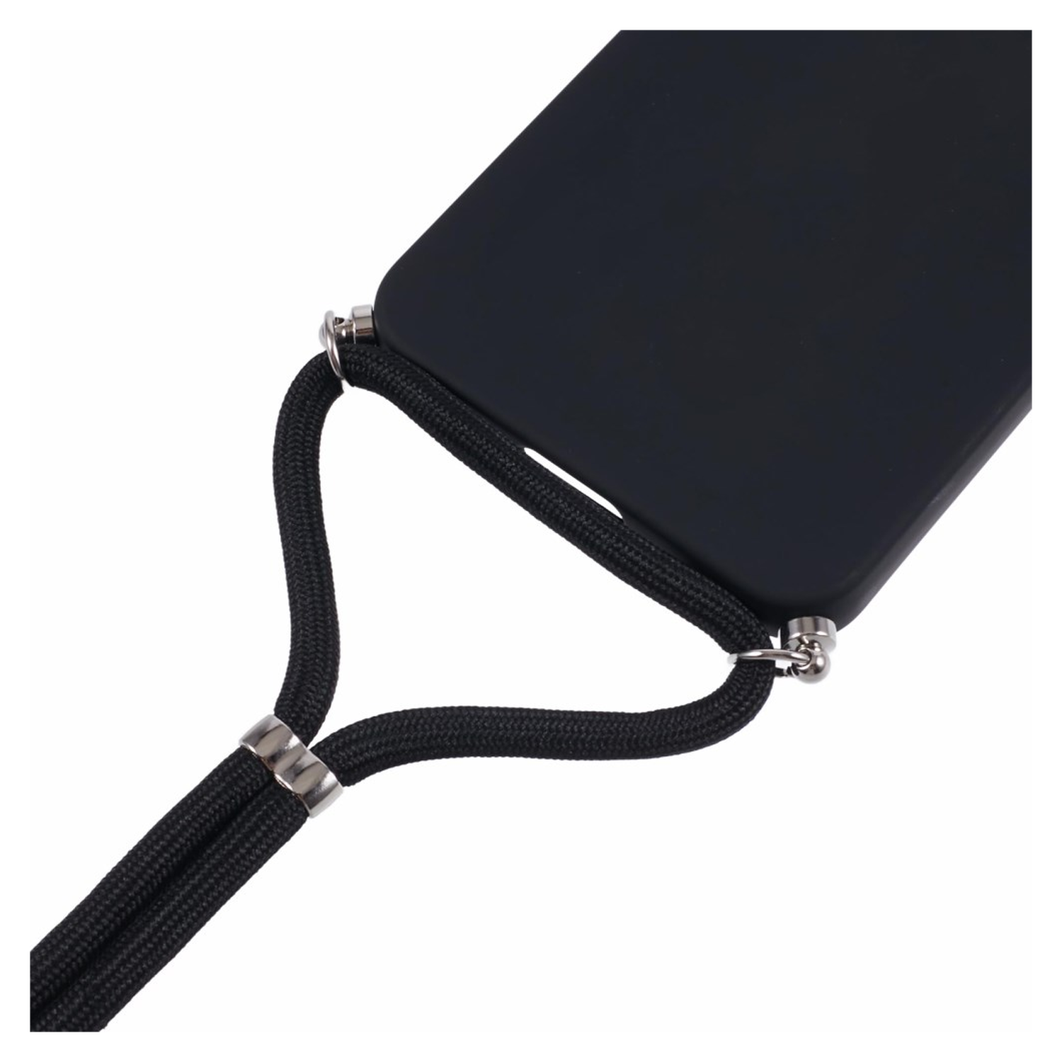 Samsung S25 Plus Hoesje met Koord en Camera Bescherming Back Cover Zwart afbeelding 8