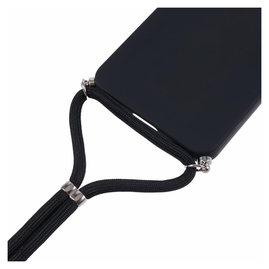 Samsung S25 Plus Hoesje met Koord en Camera Bescherming Back Cover Zwart afbeelding 8