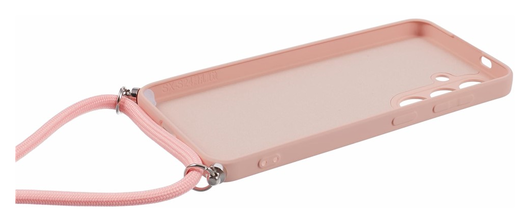 Samsung S24 Hoesje met Koord en Camera Bescherming Back Cover Roze afbeelding 6