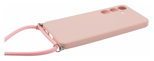 Samsung S24 Hoesje met Koord en Camera Bescherming Back Cover Roze afbeelding 8