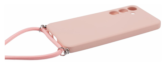 Samsung S24 Hoesje met Koord en Camera Bescherming Back Cover Roze afbeelding 7