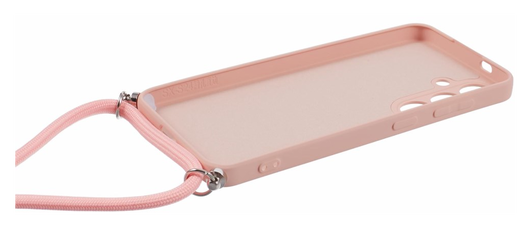 Samsung S24 Hoesje met Koord en Camera Bescherming Back Cover Roze afbeelding 8
