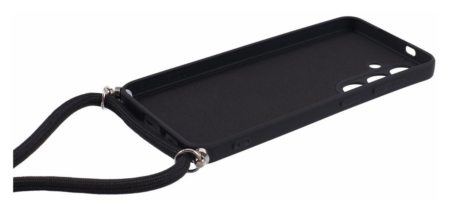 Samsung S24 Hoesje met Koord en Camera Bescherming Back Cover Zwart afbeelding 8