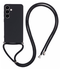 Samsung S24 Hoesje met Koord en Camera Bescherming Back Cover Zwart afbeelding 1