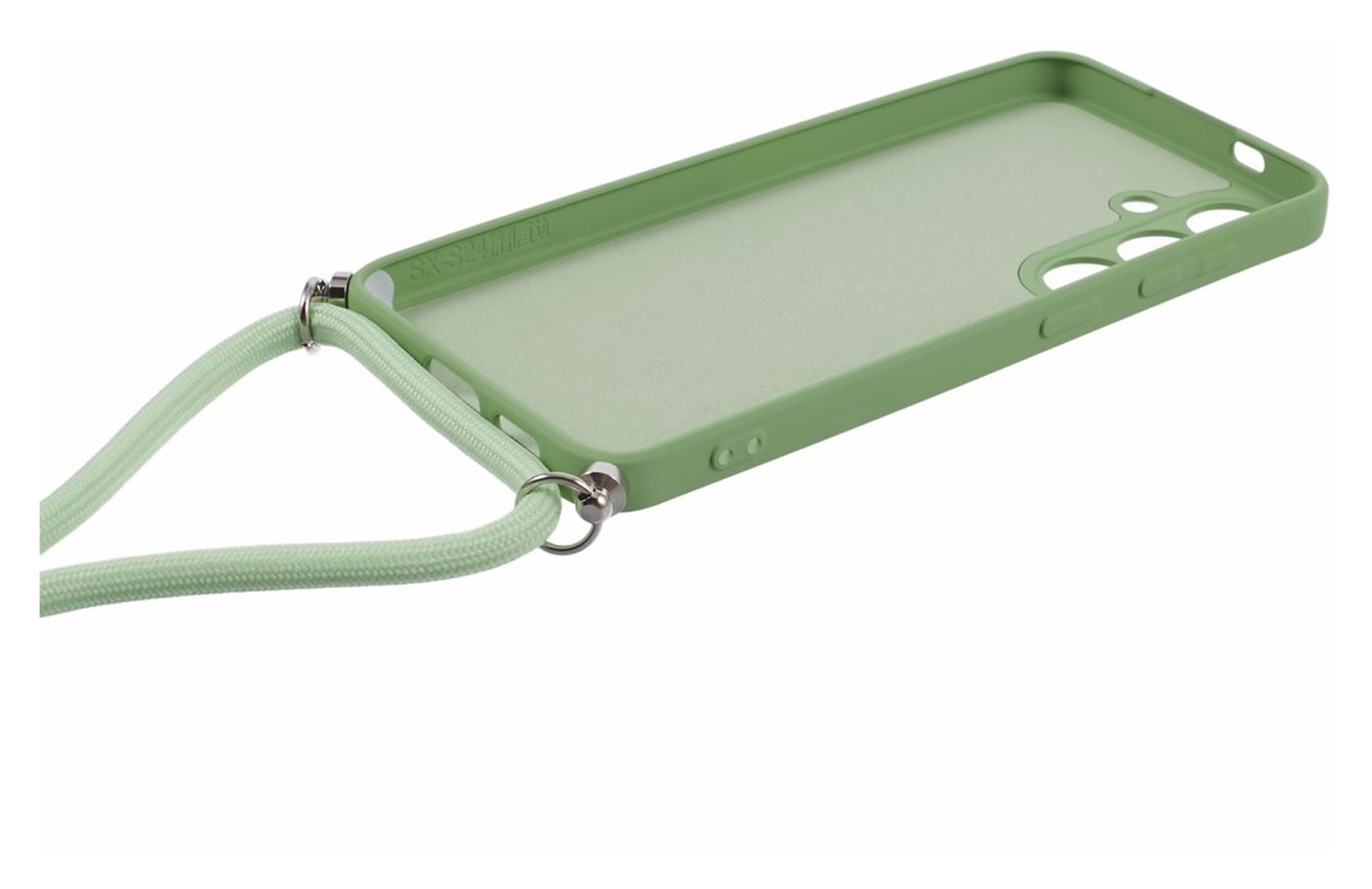 Samsung S24 Hoesje met Koord en Camera Bescherming Back Cover Matcha Groen afbeelding 8