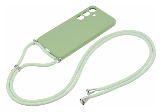 Samsung S24 Hoesje met Koord en Camera Bescherming Back Cover Matcha Groen afbeelding 6