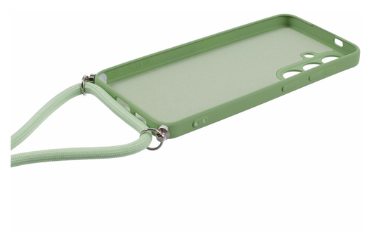 Samsung S24 Hoesje met Koord en Camera Bescherming Back Cover Matcha Groen afbeelding 8