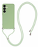 Samsung S24 Hoesje met Koord en Camera Bescherming Back Cover Matcha Groen afbeelding 1