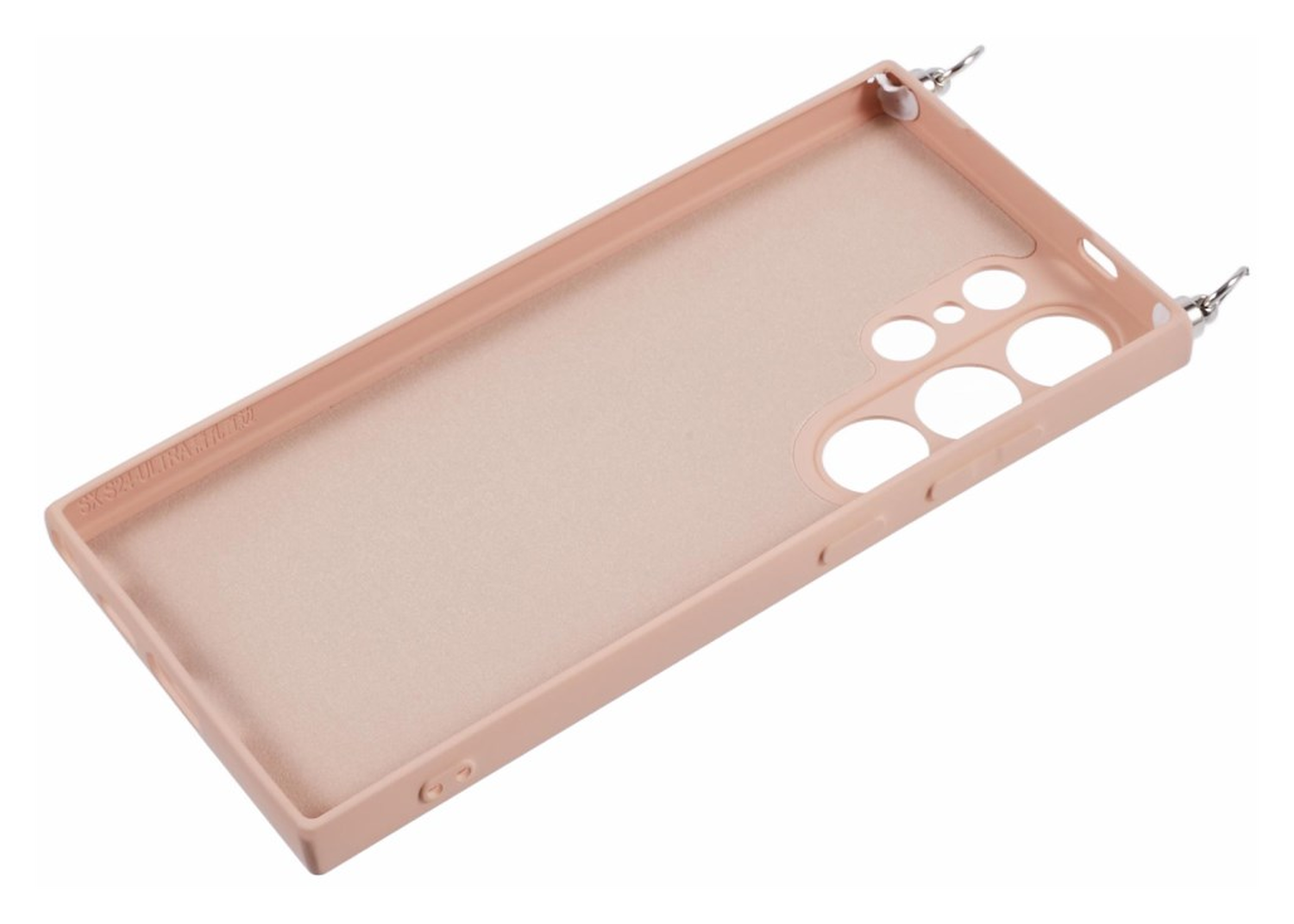 Samsung S24 Ultra Hoesje met Koord en Camera Bescherming Back Cover Roze afbeelding 9