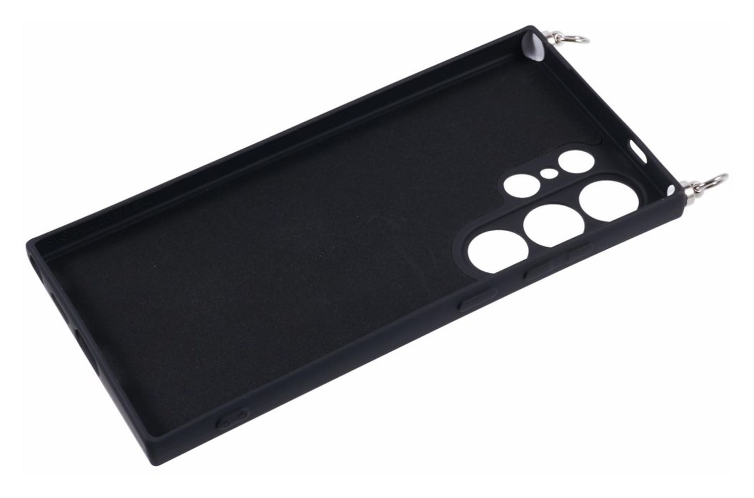 Samsung S24 Ultra Hoesje met Koord en Camera Bescherming Back Cover Zwart afbeelding 9