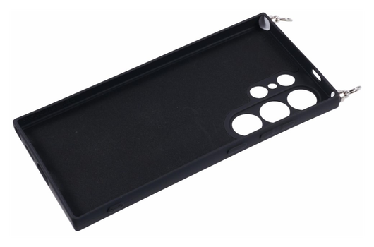 Samsung S24 Ultra Hoesje met Koord en Camera Bescherming Back Cover Zwart afbeelding 9