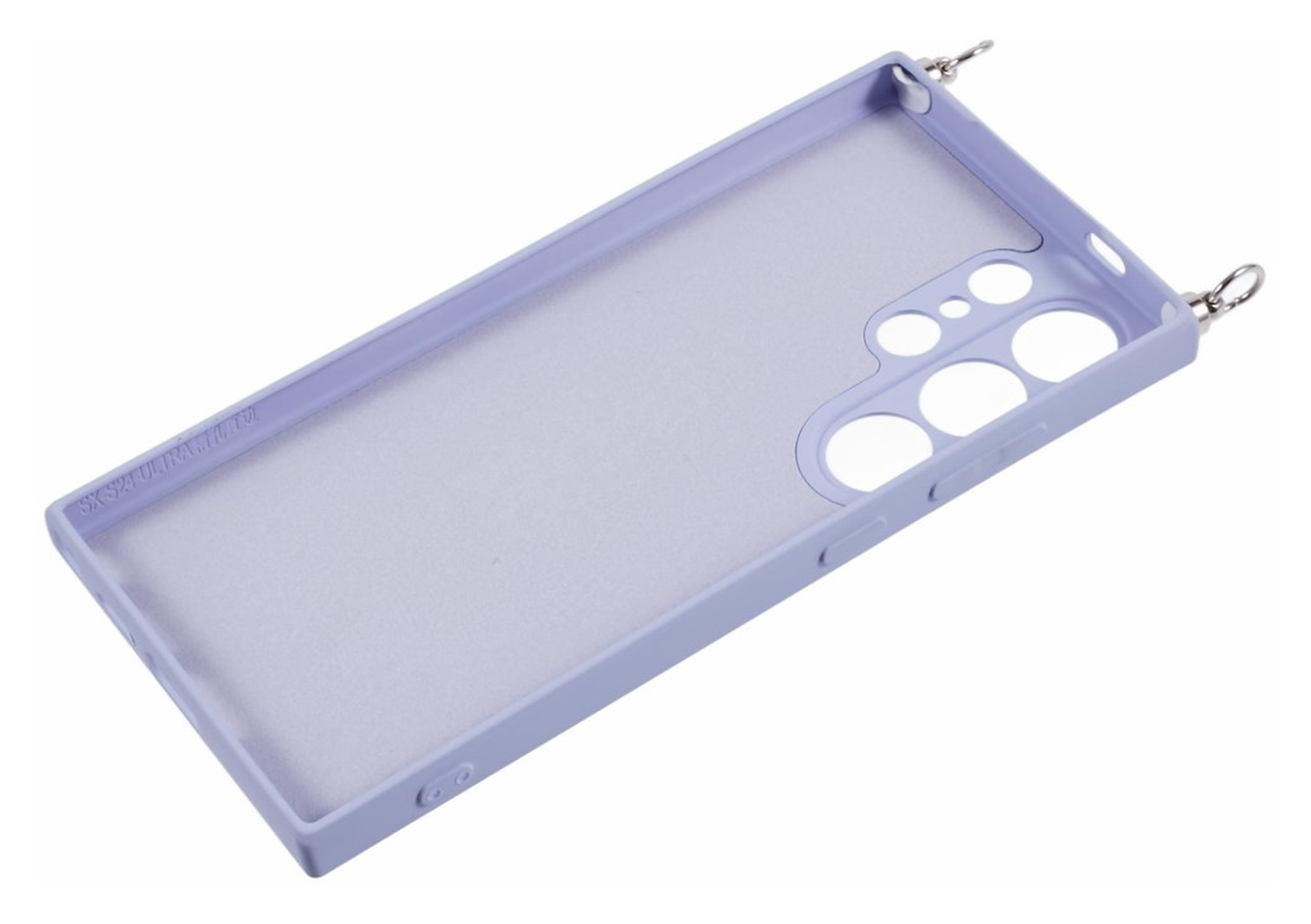 Samsung S24 Ultra Hoesje met Koord en Camera Bescherming Back Cover Lichtpaars afbeelding 9