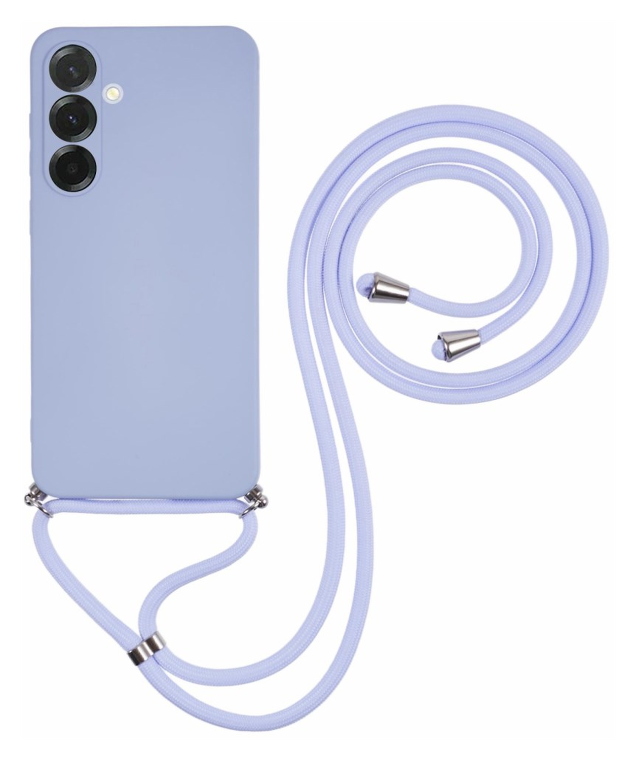 Samsung Galaxy A56 Hoesje met Koord en Camera Bescherming Back Cover Lichtpaars afbeelding 1