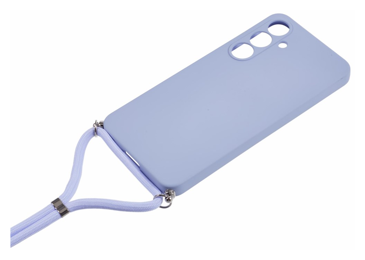 Samsung Galaxy A56 Hoesje met Koord en Camera Bescherming Back Cover Lichtpaars afbeelding 7