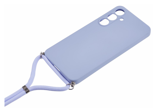 Samsung Galaxy A56 Hoesje met Koord en Camera Bescherming Back Cover Lichtpaars afbeelding 7