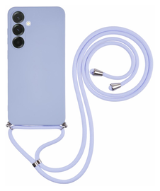 Samsung Galaxy A56 Hoesje met Koord en Camera Bescherming Back Cover Lichtpaars