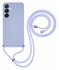 Samsung Galaxy A56 Hoesje met Koord en Camera Bescherming Back Cover Lichtpaars afbeelding 1