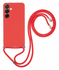 Samsung Galaxy A56 Hoesje met Koord en Camera Bescherming Back Cover Rood