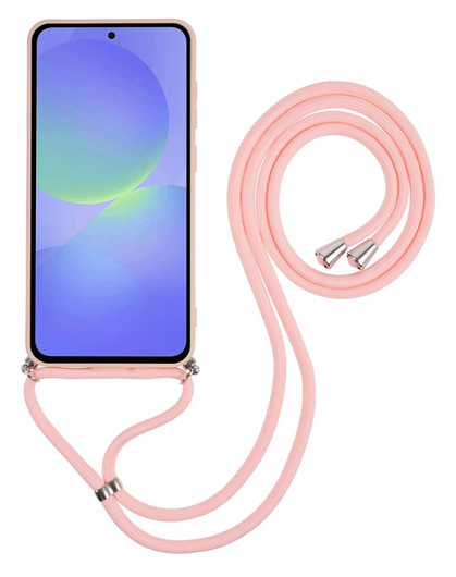 Samsung Galaxy A36 Hoesje met Koord en Camera Bescherming Back Cover Roze afbeelding 6