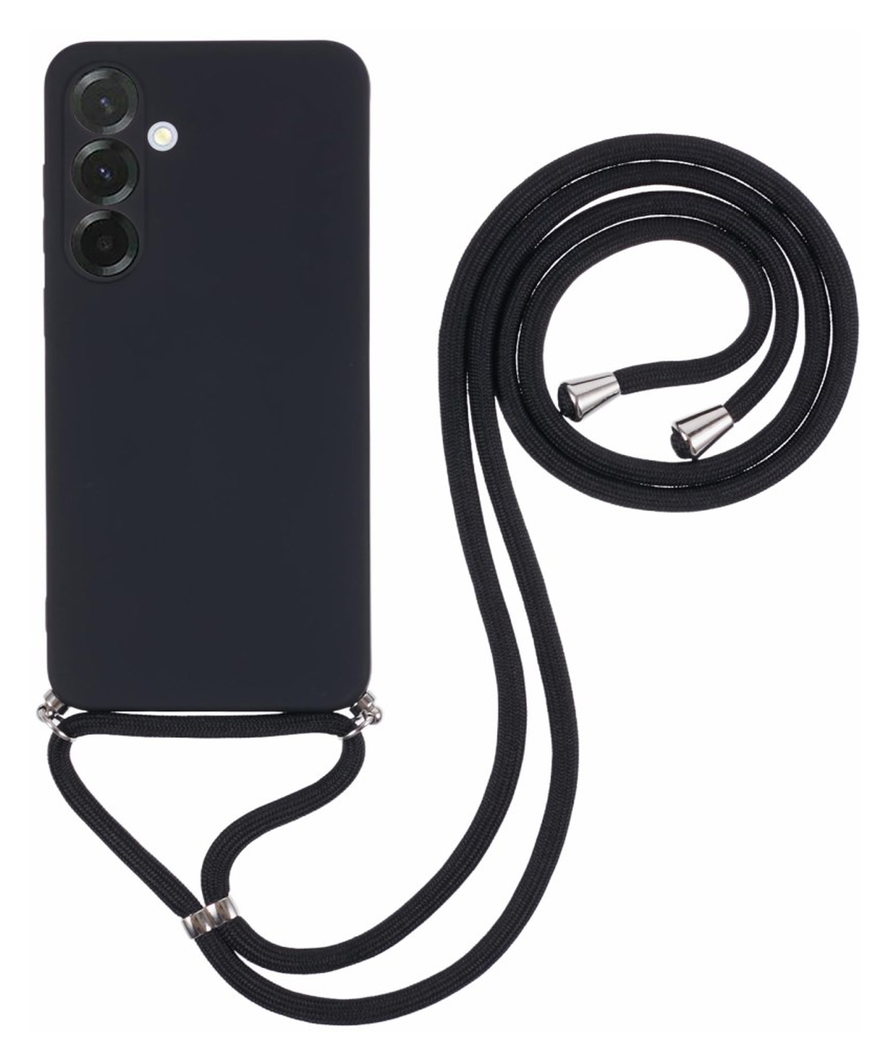 Samsung Galaxy A36 Hoesje met Koord en Camera Bescherming Back Cover Zwart afbeelding 1