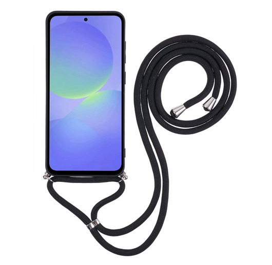 Samsung Galaxy A36 Hoesje met Koord en Camera Bescherming Back Cover Zwart afbeelding 6