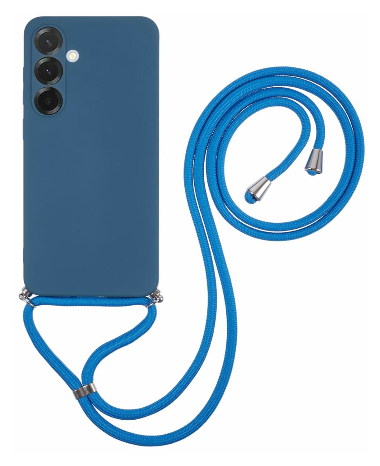 Samsung Galaxy A36 Hoesje met Koord en Camera Bescherming Back Cover Blauw afbeelding 1