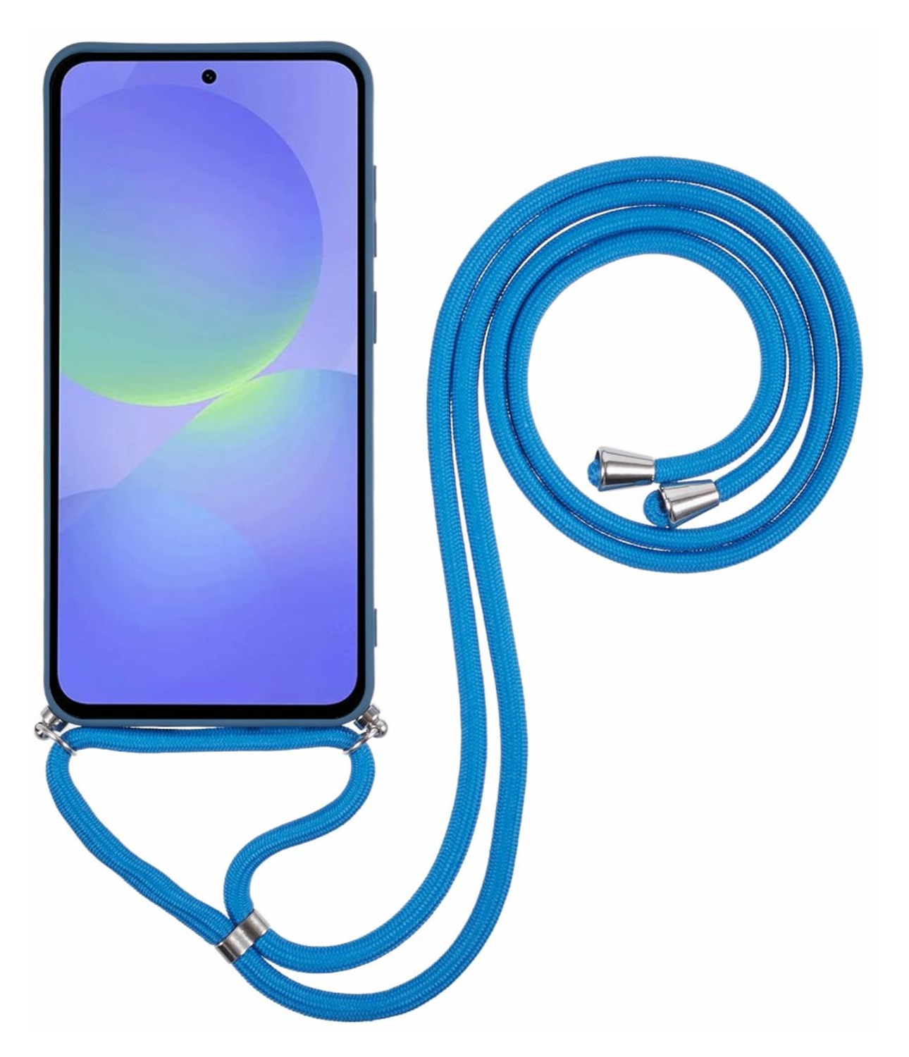 Samsung Galaxy A36 Hoesje met Koord en Camera Bescherming Back Cover Blauw afbeelding 8