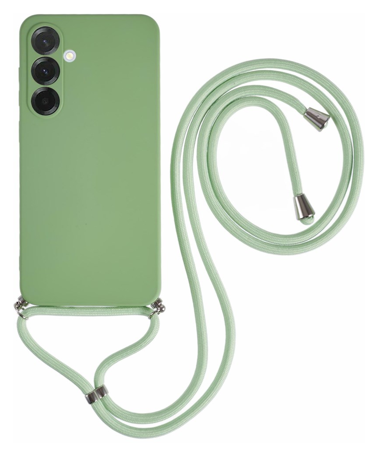 Samsung Galaxy A36 Hoesje met Koord en Camera Bescherming Back Cover Matcha afbeelding 1