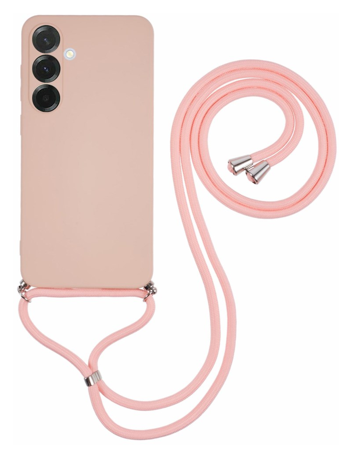 Samsung Galaxy A26 Hoesje met Koord en Camera Bescherming Back Cover Roze afbeelding 1