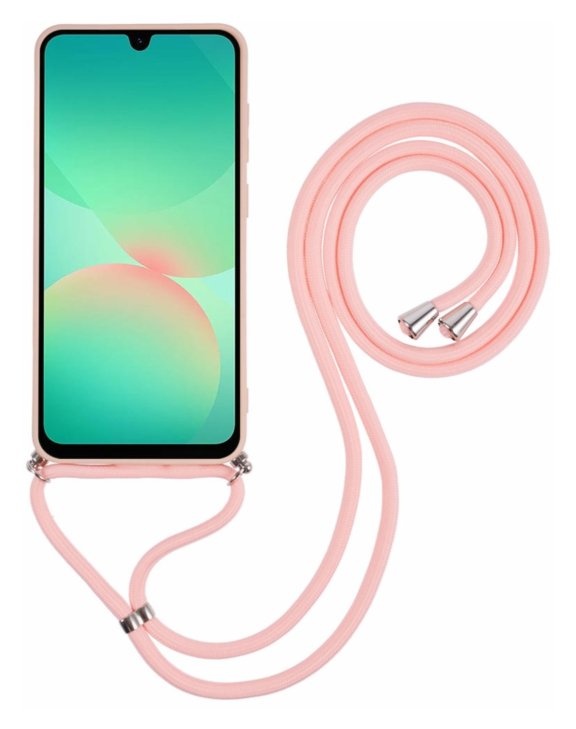 Samsung Galaxy A26 Hoesje met Koord en Camera Bescherming Back Cover Roze afbeelding 6