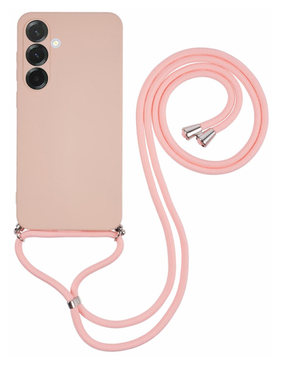 Samsung Galaxy A26 Hoesje met Koord en Camera Bescherming Back Cover Roze afbeelding 1