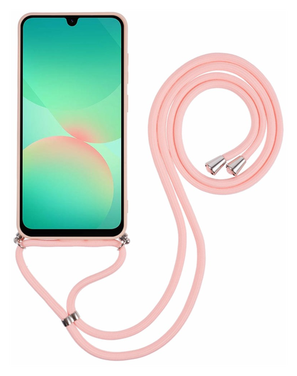 Samsung Galaxy A26 Hoesje met Koord en Camera Bescherming Back Cover Roze afbeelding 6