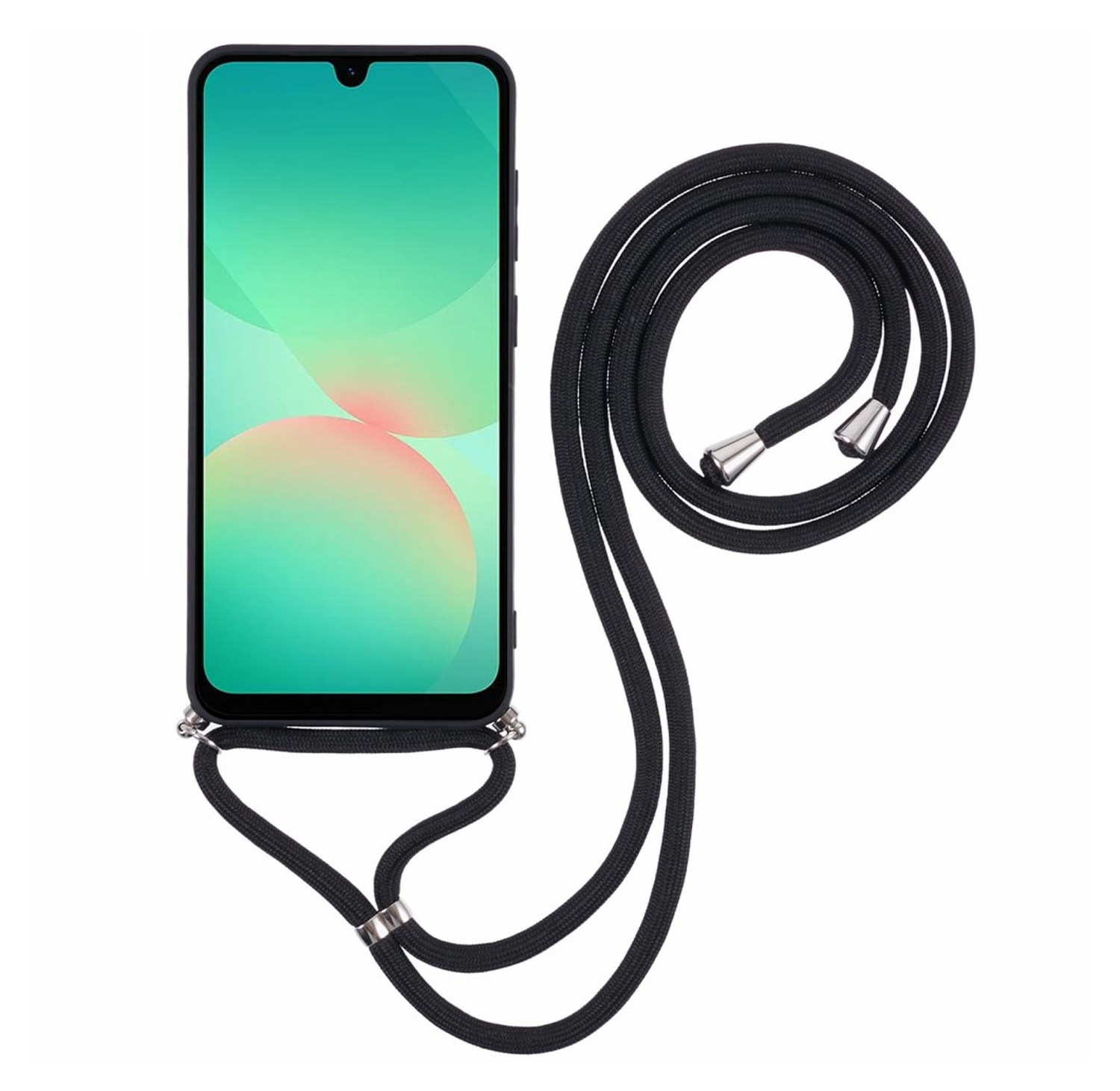 Samsung Galaxy A26 Hoesje met Koord en Camera Bescherming Back Cover Zwart afbeelding 6