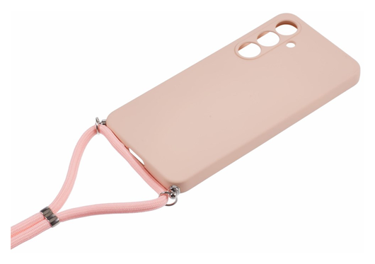 Samsung Galaxy A16 Hoesje met Koord en Camera Bescherming Back Cover Roze afbeelding 7