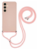 Samsung Galaxy A16 Hoesje met Koord en Camera Bescherming Back Cover Roze afbeelding 1
