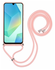 Samsung Galaxy A16 Hoesje met Koord en Camera Bescherming Back Cover Roze afbeelding 6