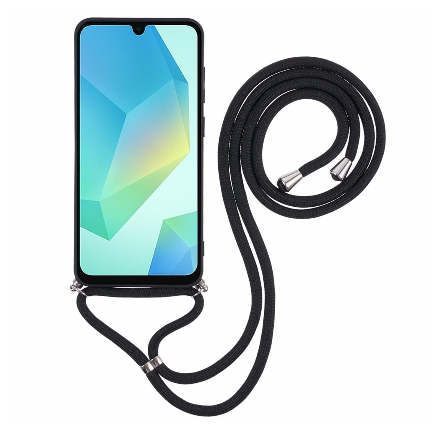 Samsung Galaxy A16 Hoesje met Koord en Camera Bescherming Back Cover Zwart afbeelding 6