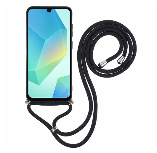 Samsung Galaxy A16 Hoesje met Koord en Camera Bescherming Back Cover Zwart afbeelding 6