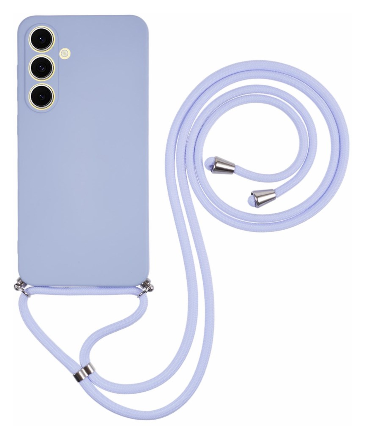 Samsung Galaxy A16 Hoesje met Koord en Camera Bescherming Back Cover Lichtpaars afbeelding 1