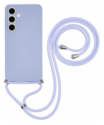 Samsung Galaxy A16 Hoesje met Koord en Camera Bescherming Back Cover Lichtpaars afbeelding 1