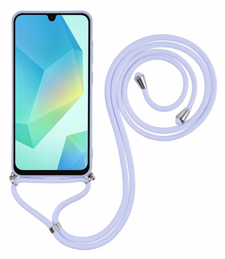 Samsung Galaxy A16 Hoesje met Koord en Camera Bescherming Back Cover Lichtpaars afbeelding 2