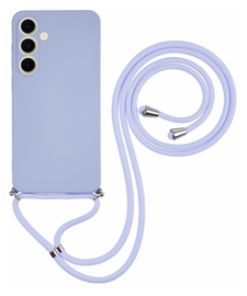 Samsung Galaxy A16 Hoesje met Koord en Camera Bescherming Back Cover Lichtpaars