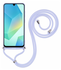 Samsung Galaxy A16 Hoesje met Koord en Camera Bescherming Back Cover Lichtpaars afbeelding 2