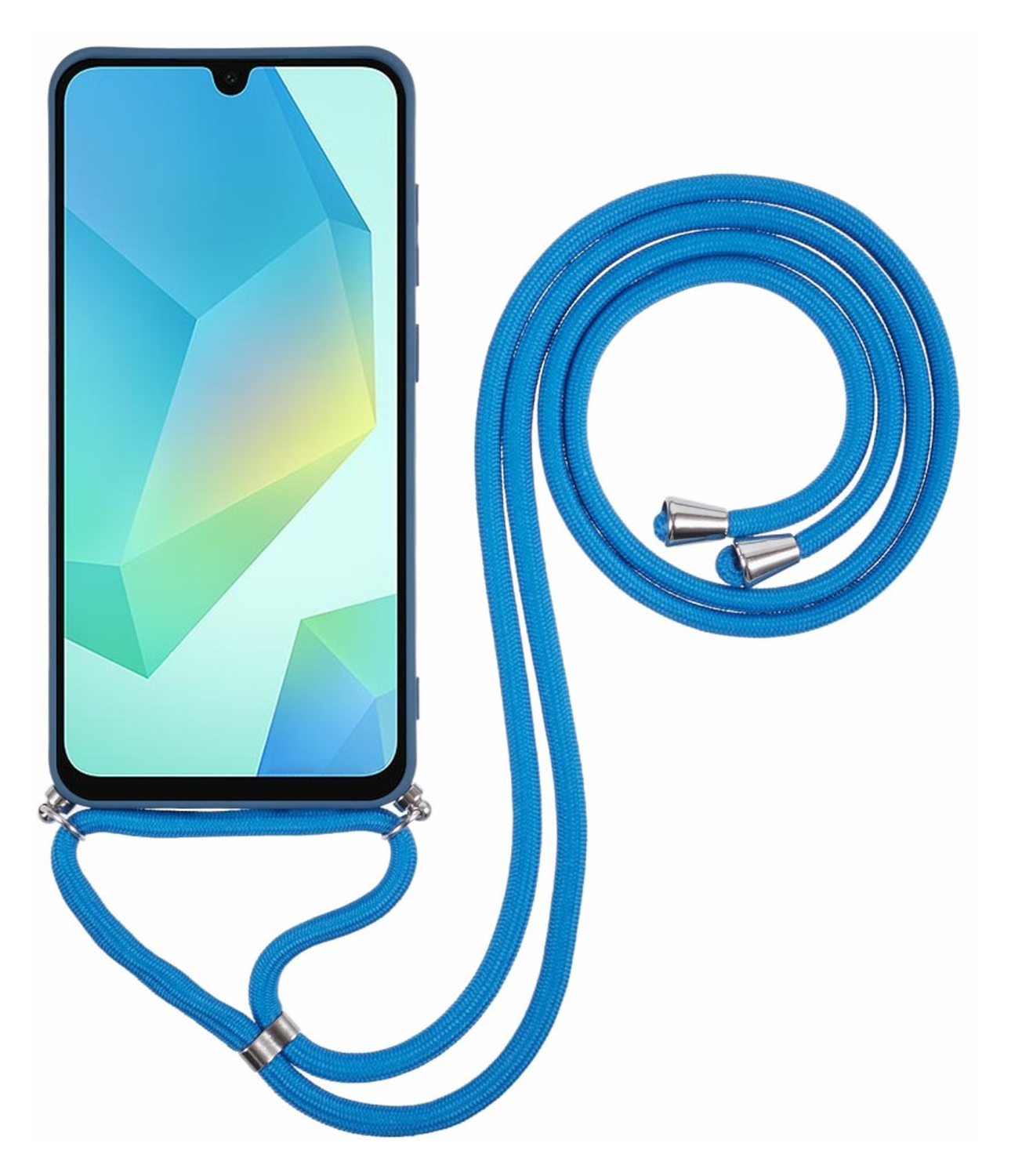 Samsung Galaxy A16 Hoesje met Koord en Camera Bescherming Back Cover Blauw afbeelding 7