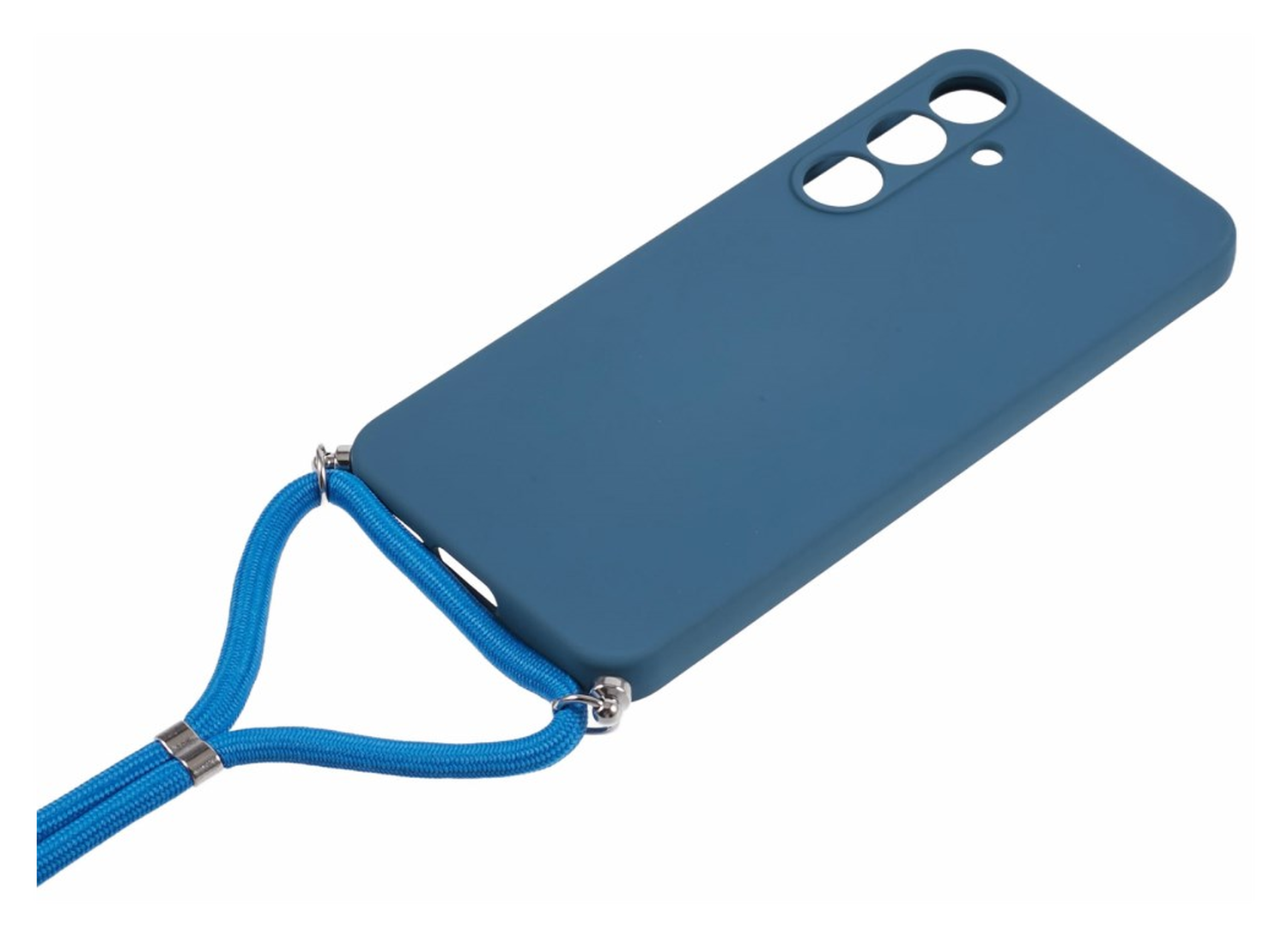 Samsung Galaxy A16 Hoesje met Koord en Camera Bescherming Back Cover Blauw afbeelding 5
