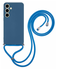 Samsung Galaxy A16 Hoesje met Koord en Camera Bescherming Back Cover Blauw
