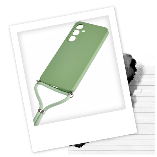 Samsung Galaxy A16 Hoesje met Koord en Camera Bescherming Back Cover Matcha afbeelding 2