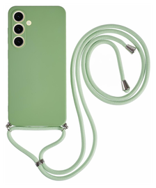 Samsung Galaxy A16 Hoesje met Koord en Camera Bescherming Back Cover Matcha afbeelding