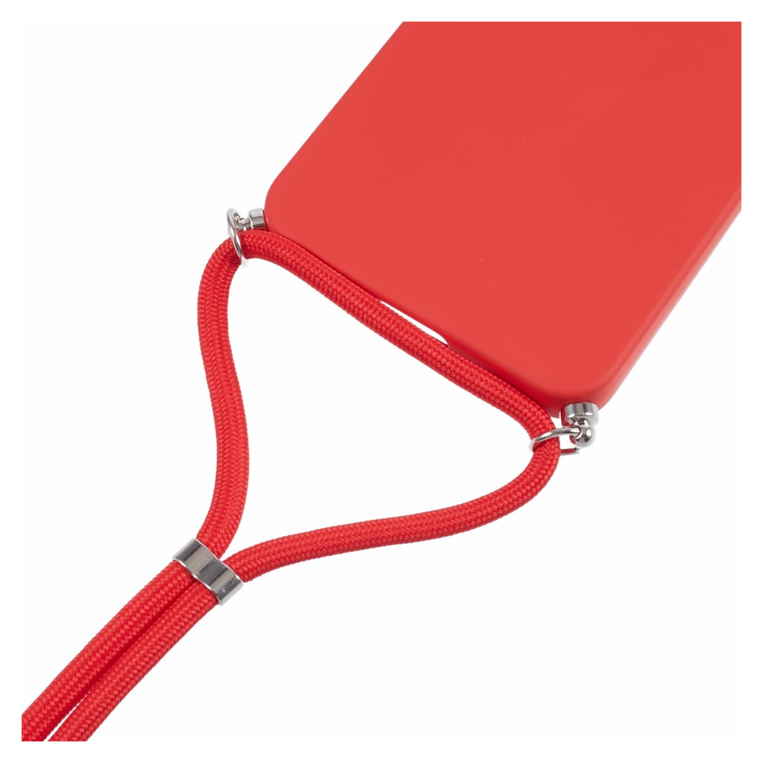 Samsung Galaxy A16 Hoesje met Koord en Camera Bescherming Back Cover Rood afbeelding 8
